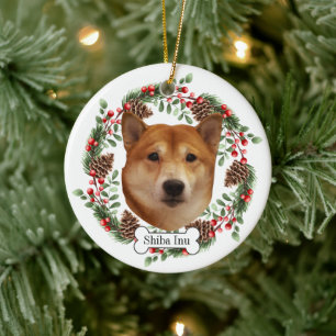shiba inu keramisch ornament