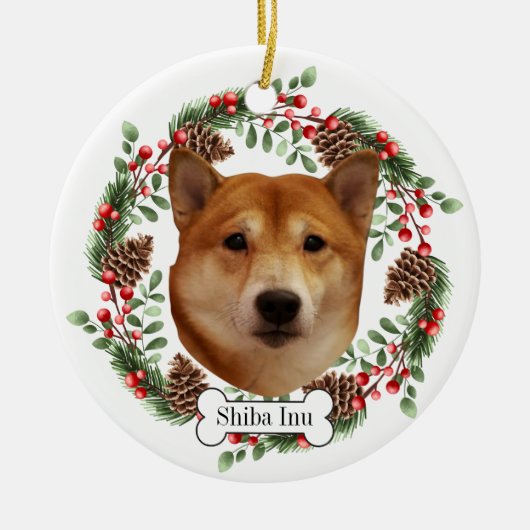 shiba inu keramisch ornament (Voorkant)