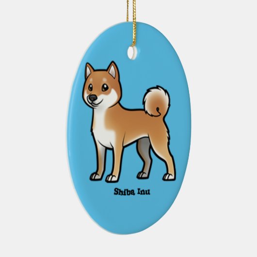 shiba inu keramisch ornament (Rechts)