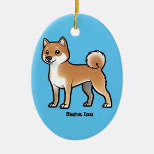 shiba inu keramisch ornament