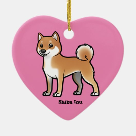 shiba inu keramisch ornament (Voorkant)