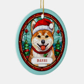 Shiba Inu keramische cirkel Ornament (Rechts)