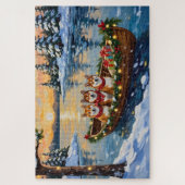 Shiba Inu Kerstboot Vakantie Legpuzzel (Verticaal)