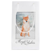 Shiba Inu kerstcadeau Klein Cadeauzakje (Voorkant)