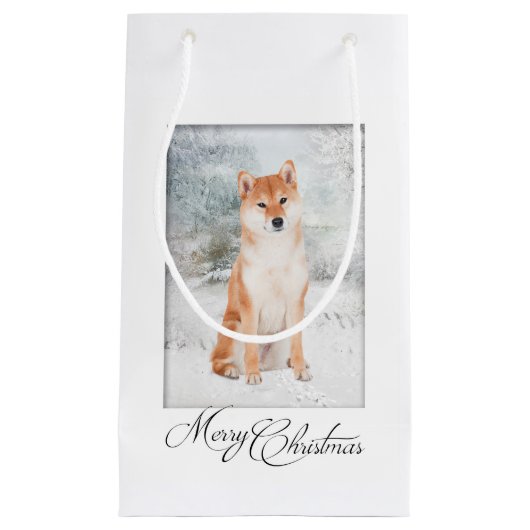 Shiba Inu kerstcadeau Klein Cadeauzakje (Voorkant)