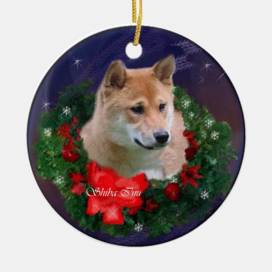 Shiba Inu kerstcadeaus Ornament (Voorkant)