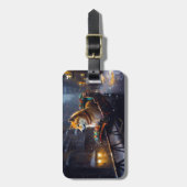 Shiba Inu Kerstfeest Seizoen Bagagelabel (Voorkant verticaal)