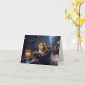 Shiba Inu Kerstfeest Seizoen Kaart (Gele Bloem)