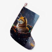 Shiba Inu Kerstfeest Seizoen Kleine Kerstsok (Voorkant (Hangend))