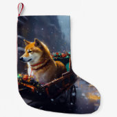 Shiba Inu Kerstfeest Seizoen Kleine Kerstsok (Voorkant)