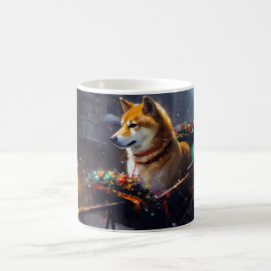 Shiba Inu Kerstfeest Seizoen Koffiemok