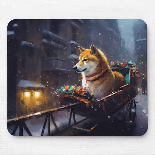 Shiba Inu Kerstfeest Seizoen Muismat (Voorkant)