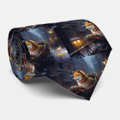 Shiba Inu Kerstfeest Seizoen Stropdas (Opgerold)