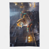 Shiba Inu Kerstfeest Seizoen Theedoek (Verticaal)