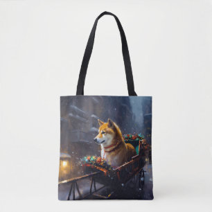 Shiba Inu Kerstfeest Seizoen Tote Bag