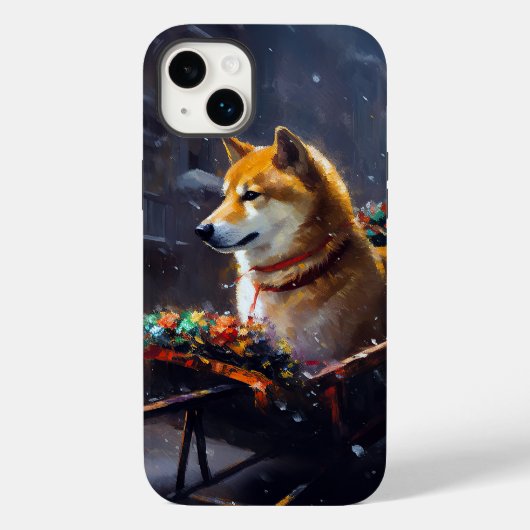 Shiba Inu Kerstfeestijd Case-Mate iPhone Case (Achterkant)