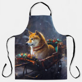 Shiba Inu Kerstfeestijd Schort (Voorkant)