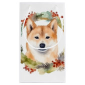 Shiba Inu Kerstkrans feestelijke pup Klein Cadeauzakje (Achterkant)
