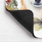 Shiba Inu Kerstkrans feestelijke pup Muismat (Hoek)