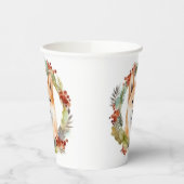 Shiba Inu Kerstkrans feestelijke pup Papieren Bekers (Links)