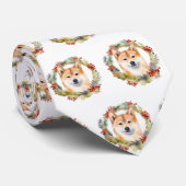 Shiba Inu Kerstkrans feestelijke pup Stropdas (Opgerold)