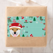 Shiba Inu Kerstlabels - doge kerst Etiket (Insitu)