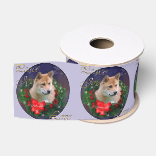 Shiba Inu Kerstmis Grosgrain Lint