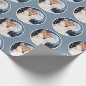 Shiba Inu kerstpapier Cadeaupapier (Hoek)