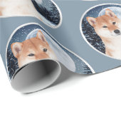 Shiba Inu kerstpapier Cadeaupapier (Rol Hoek)
