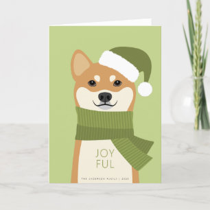 Shiba Inu Kerstvakantie Kaart