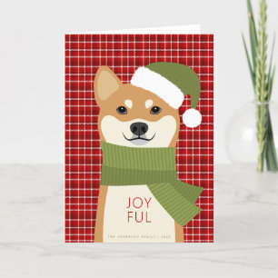 Shiba Inu Kerstvakantie Kaart