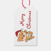 Shiba Inu Kerstwinter Cute Dogs Holiday Cadeaulabel (Voorkant)