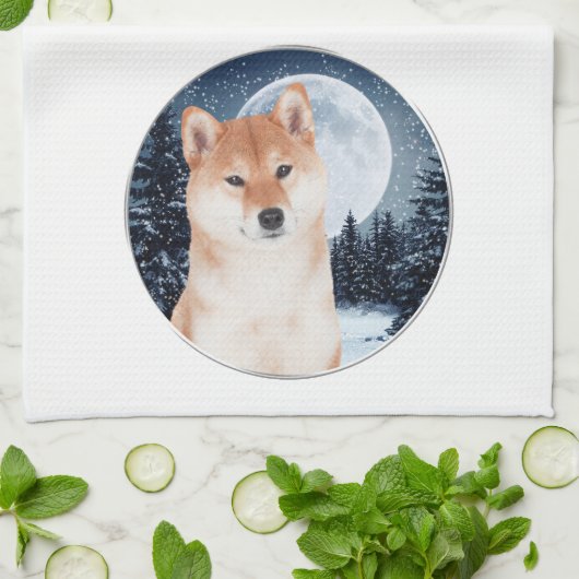 Shiba Inu Kitchen Towel Theedoek (Gevouwen)
