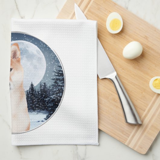 Shiba Inu Kitchen Towel Theedoek (Quarter Fold)