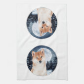 Shiba Inu Kitchen Towel Theedoek (Verticaal)