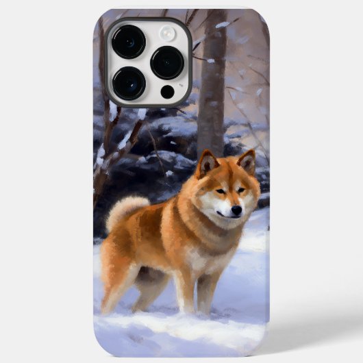 Shiba Inu Laat Het Sneeuw Kerstmis Case-Mate iPhone Case (Achterkant)