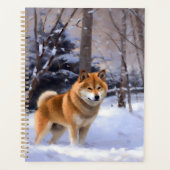 Shiba Inu Laat het Sneeuwen Kerstmis Planner (Voorkant)