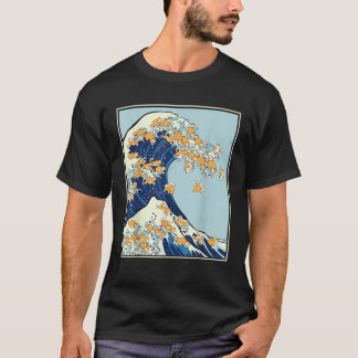 Shiba Inu Large Wave Japanese Kanagawa Hokusai Dog T-shirt
