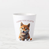 Shiba Inu Latte Latte Mok (Voorkant)