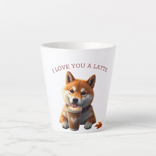 Shiba Inu Latte Latte Mok (Voorkant)