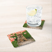 Shiba Inu Lente Bloemen Kartonnen Onderzetters (Insitu)