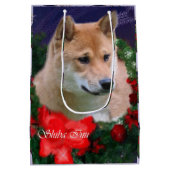 Shiba Inu Liefhebbers Kerstmis Medium Cadeauzakje (Achterkant)