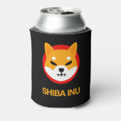 Shiba Inu Logo en tekst onder Afbeelding Blikjeskoeler (Blikje Achterkant)