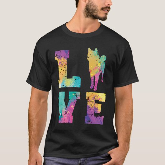 Shiba inu Love T-shirt (Voorkant)