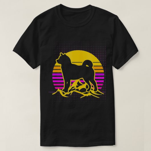 Shiba Inu Lover Design 80's  stijlgeschenk T-shirt (Design voorkant)