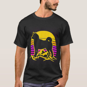 Shiba Inu Lover Design 80's  stijlgeschenk T-shirt