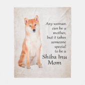 Shiba Inu Mam Fleece Blanket (Voorkant)