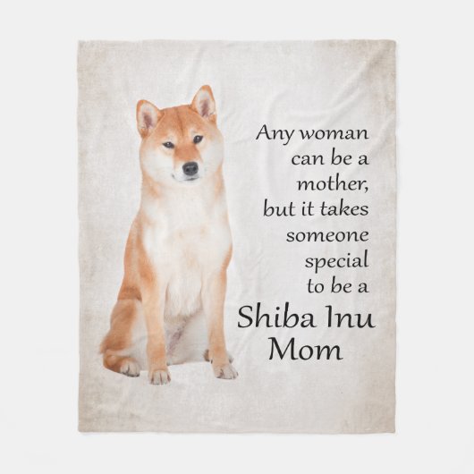 Shiba Inu Mam Fleece Blanket (Voorkant)
