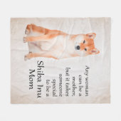 Shiba Inu Mam Fleece Blanket (Voorkant (Horizontaal))