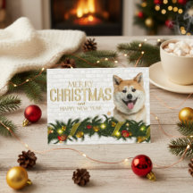 Shiba Inu Merry Happy Nieuwjaar
